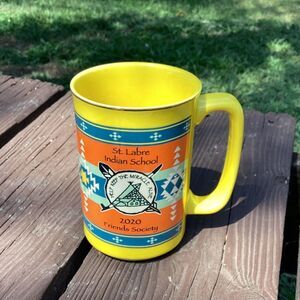 St. Labre Indian School Mug 2020 Friends Society Yellow Ceramic Coffee Cup